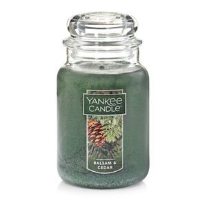 YANKEE CANDLE Balsam & Cedar Jar Candle Original Large 22oz Christmas Tree Scent